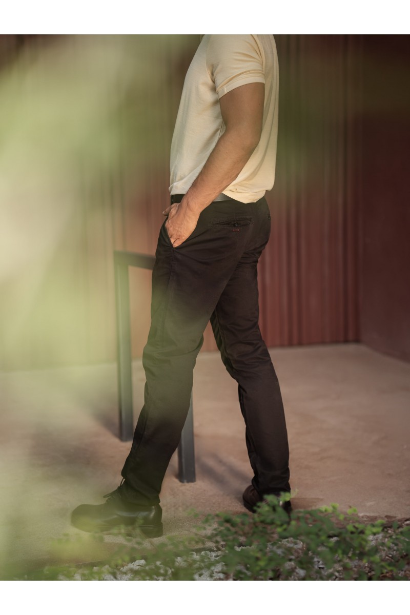 SPODNIE BAWEŁNIANE RALF CZARNY 211...