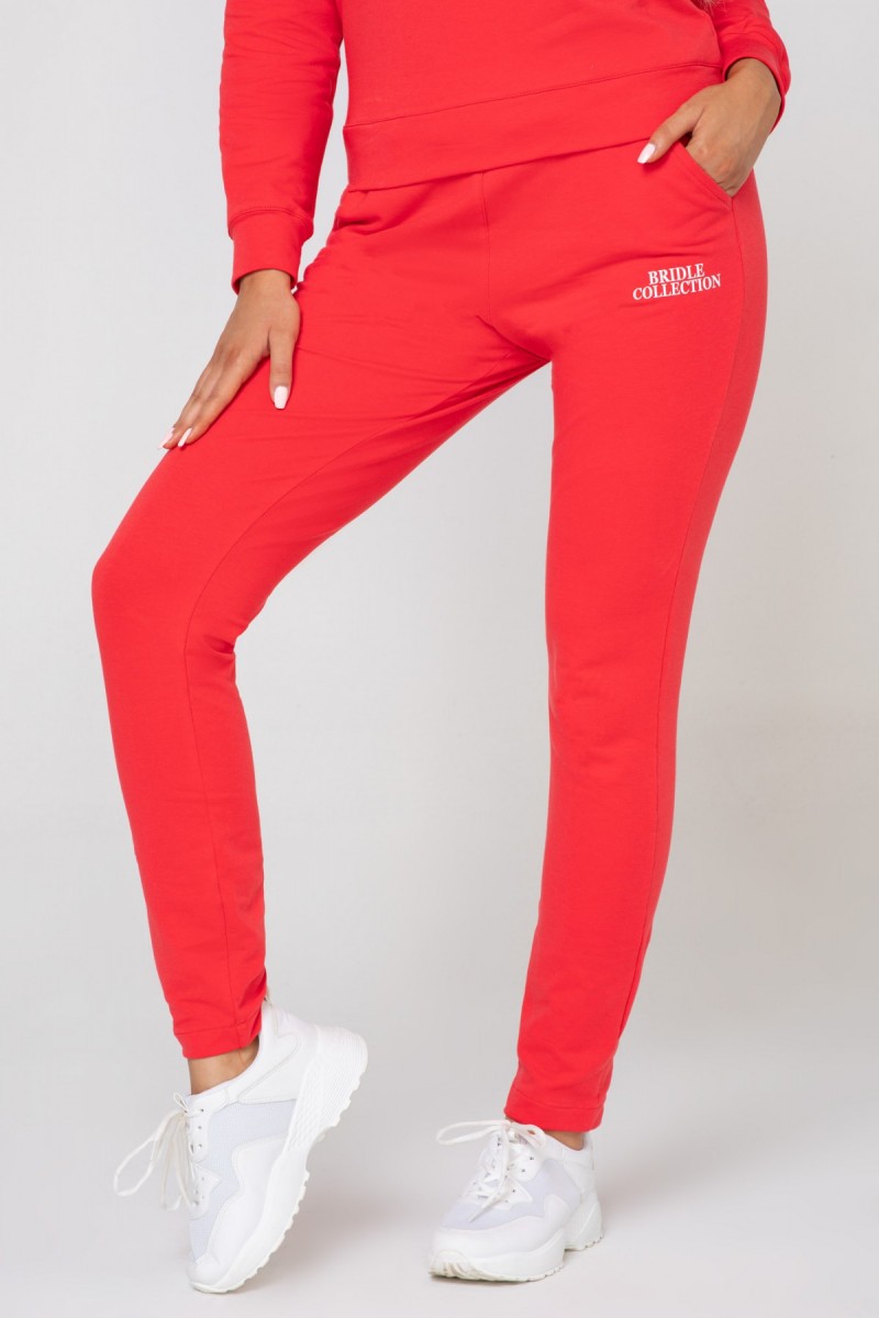 SPODNIE DRESOWE DAMSKIE NEON RED