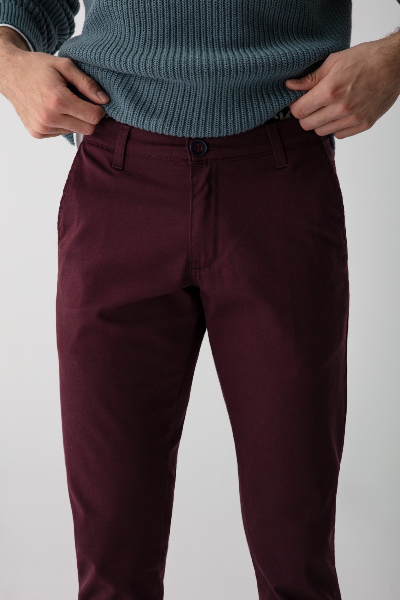 SPODNIE RICHARD BURGUND 219 SLIM