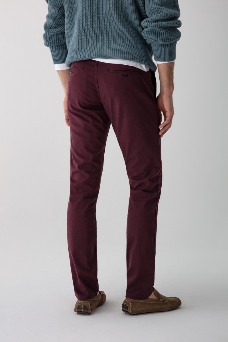 SPODNIE RICHARD BURGUND 219 SLIM