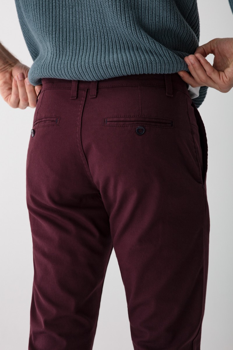 SPODNIE RICHARD BURGUND 219 SLIM