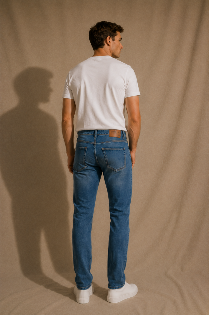Jeansy męskie Gabriel niebieskie 109 Comfort Slim – zdjęcie 2