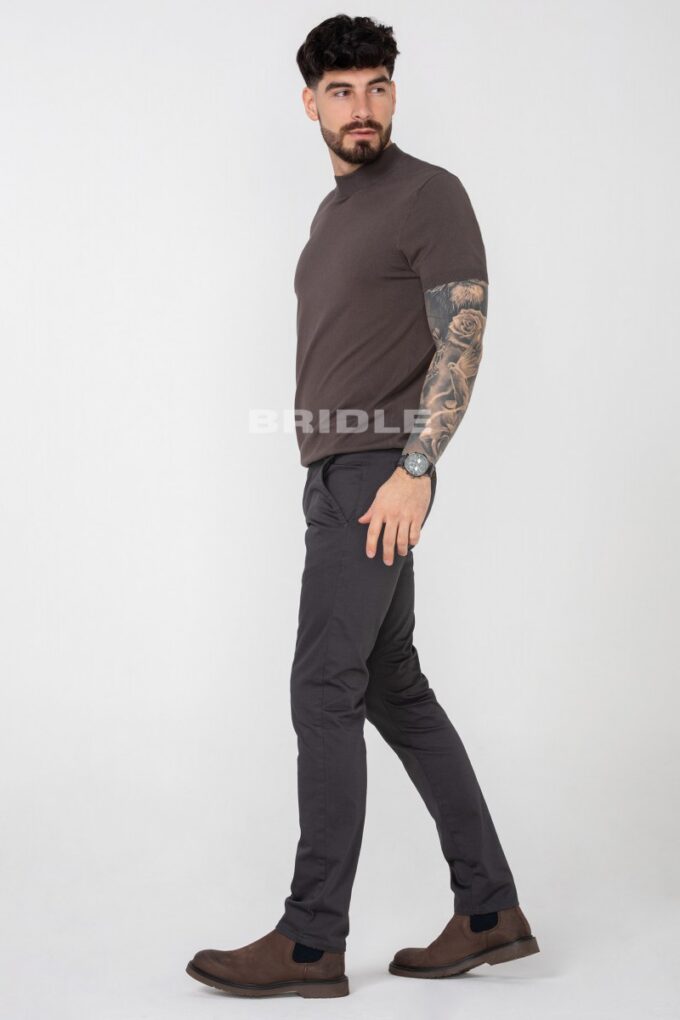 Spodnie męskie Rm szare 211 Comfort Slim – zdjęcie 3