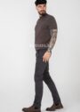Spodnie męskie Rm szare 211 Comfort Slim – zdjęcie 3