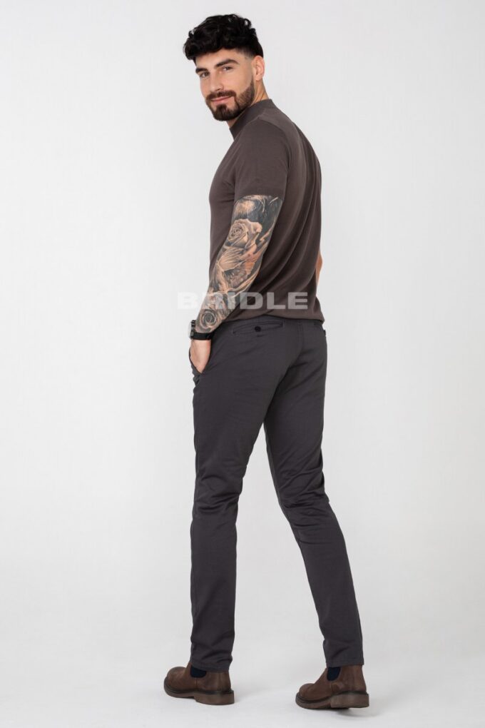 Spodnie męskie Rm szare 211 Comfort Slim – zdjęcie 2