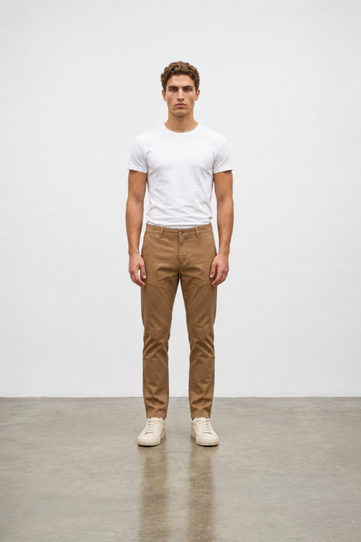 Spodnie męskie Miguel beżowe 211 Comfort Slim – zdjęcie 1