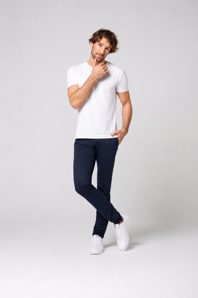 Spodnie męskie Ralf granatowe 211 Comfort Slim – zdjęcie 1
