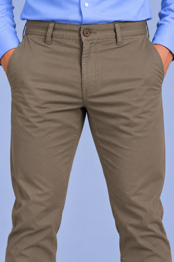 Spodnie męskie Marron beż 211 Comfort Slim – zdjęcie 2