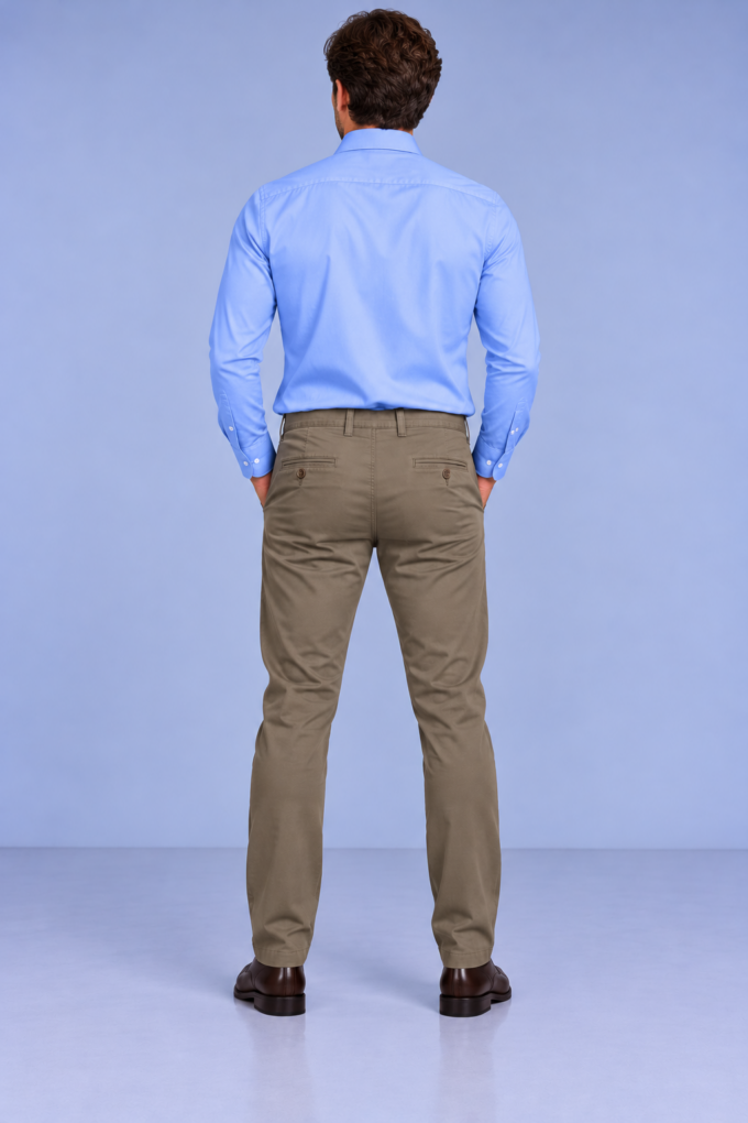 Spodnie męskie Marron beż 211 Comfort Slim – zdjęcie 3