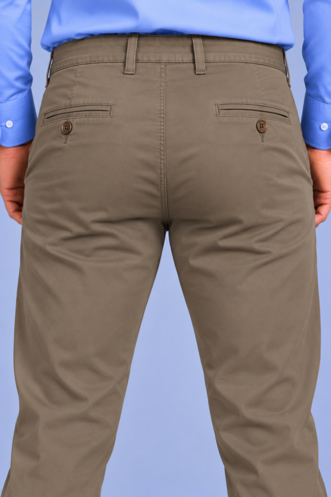 Spodnie męskie Marron beż 211 Comfort Slim – zdjęcie 5