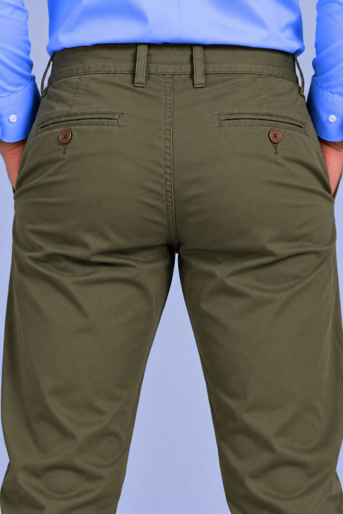 Spodnie męskie Marron oliwka 211 Comfort Slim – zdjęcie 5